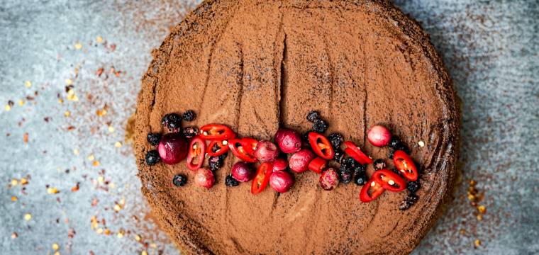Čokoládový cheesecake s chilli